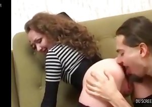Bubble butt bitch gets licked and then fucked too