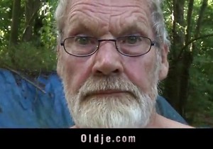 Blond-haired beauty wants to make that old cock cum